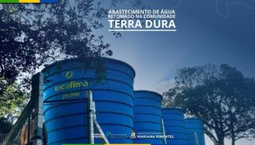 Abastecimento de gua retomado na comunidade da Terra Dura