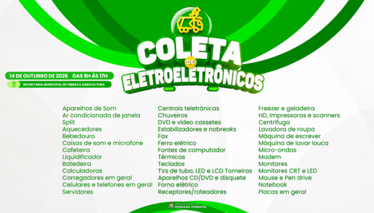Tem eletroeletr�nicos sem uso em casa? Confira a data para fazer o descarte!